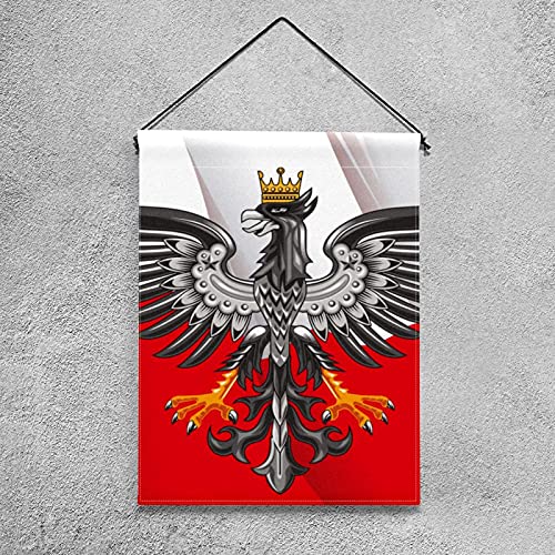 Drapeau de bienvenue Pologne anti-décoloration extérieur double face