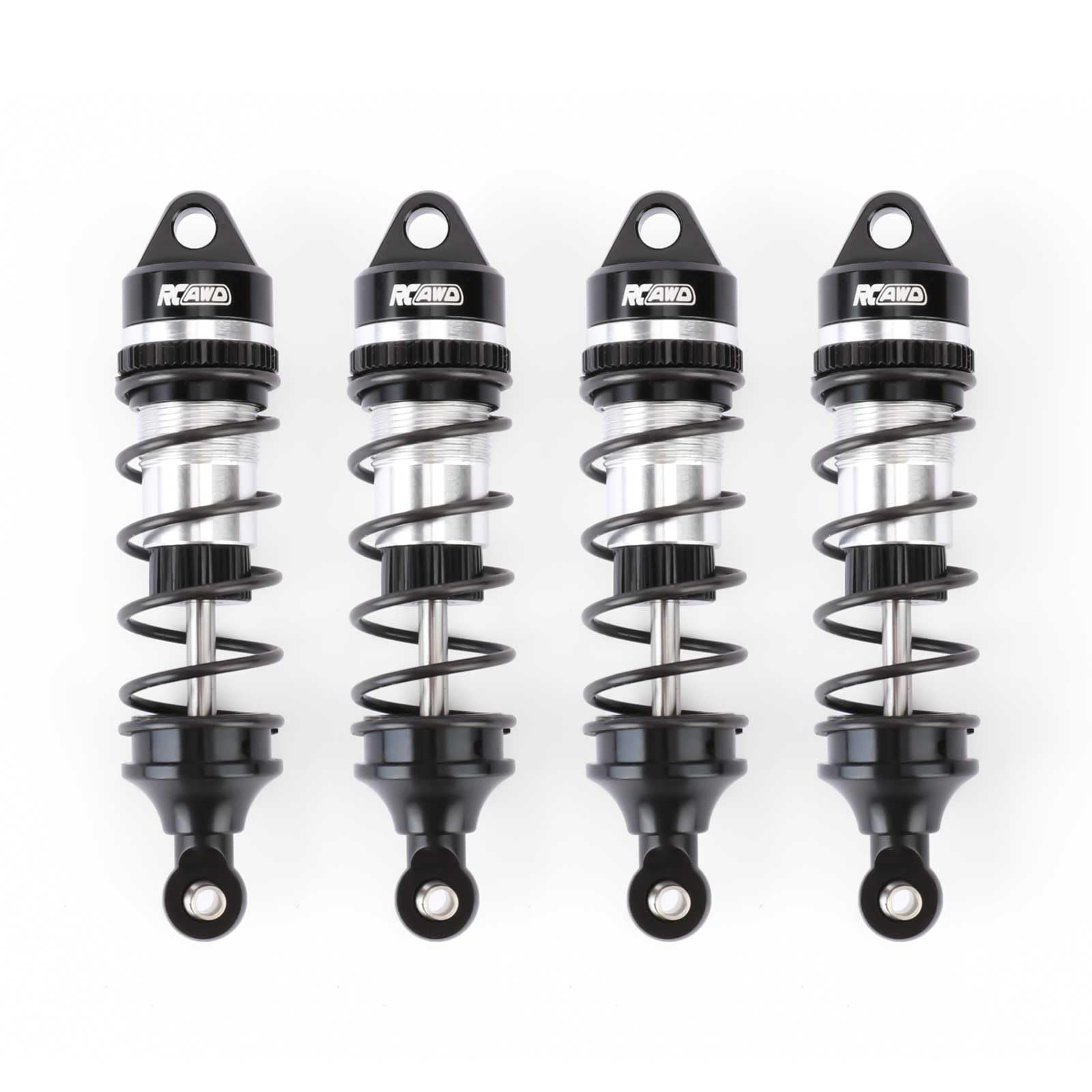 RCAWD Front Rear Shocks Set 4Pcs All Metal for 1/8 Cen F450 F250 Series Upgrades Parts Silver