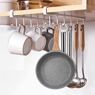 AMERTEER 2PCS Mug Holder Under Cabinet