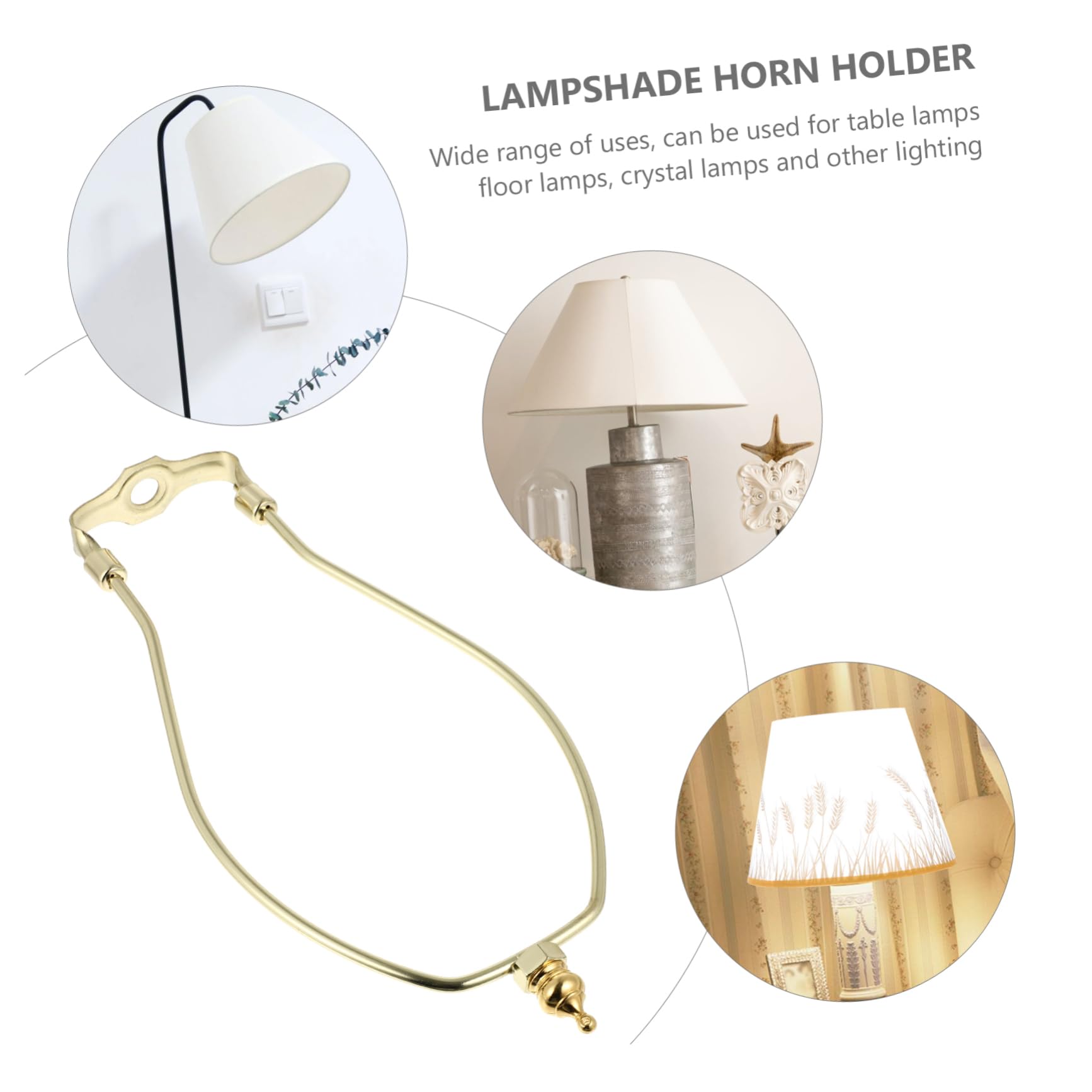 Cadre Métallique Pour Abat-Jour Diy - Support Lampe Élégant Pour Table Et Lustre Compatible Avec Abat-Jour De 14-20cm | Leroy Merlin