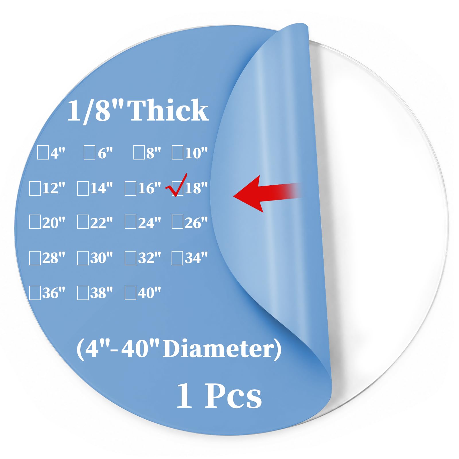 Clear Acrylic Sheets - Round Plexiglass Discs -10