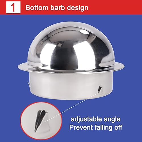 Miniatura 5 de Cubierta de chimenea de acero inoxidable 304, cubierta protectora de tubería, tapa protectora para calefacción, estufa de escape, tapa de lluvia de