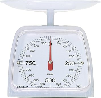 Tanita KA-001 CW Cooking Scale Kitchen Scale Cooking Analog 2.2 lbs 1 kg 0.2 oz 5 g Units, Clear White