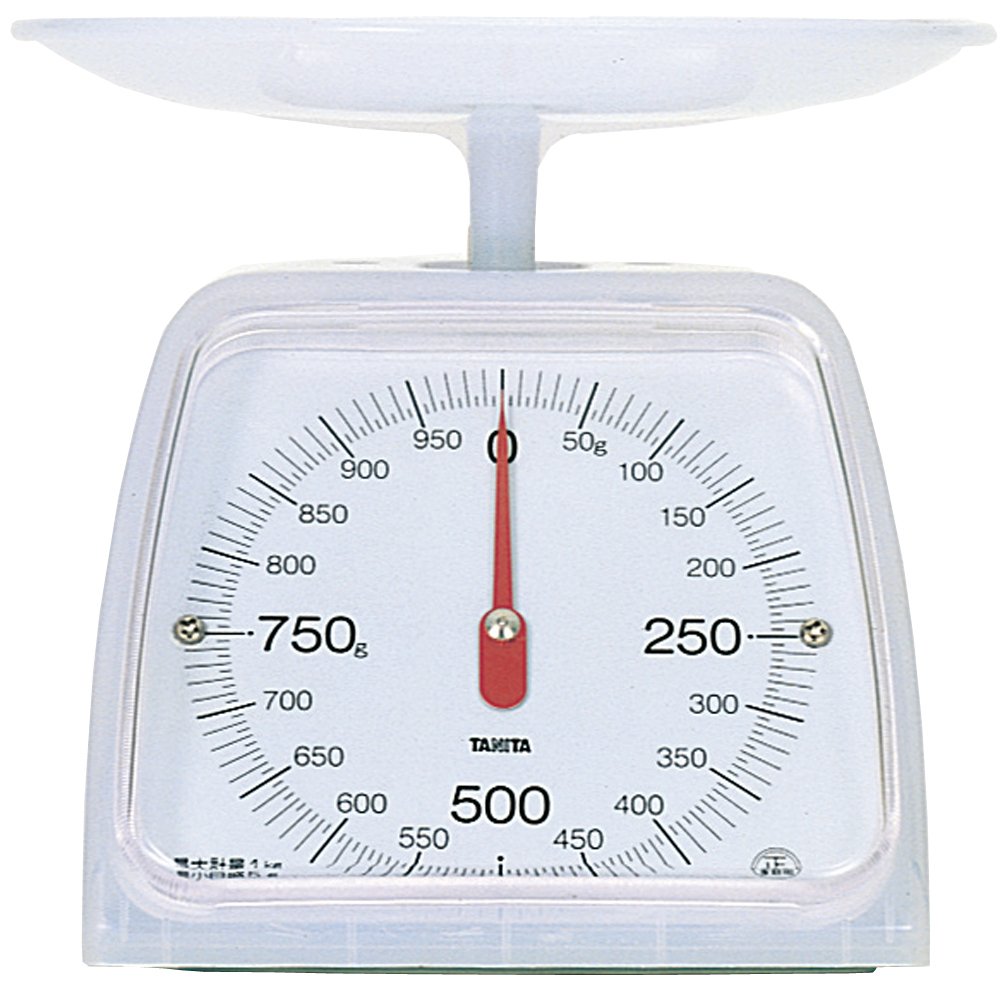 Tanita KA-001 CW Cooking Scale, Kitchen Scale, Cooking, Analog, 2.2 lbs (1 kg), 0.1 oz (5 g) Unit, White