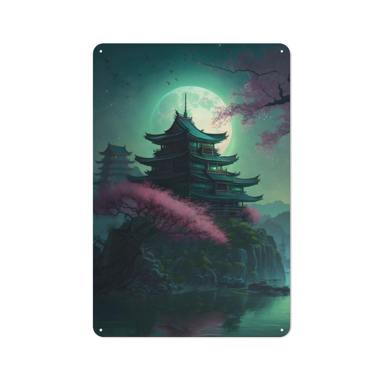 Junmoney Castle In The Rock Vintage Tin Sign 30X20cm With For Garage Wall, Suited To People Furnishing A Garage