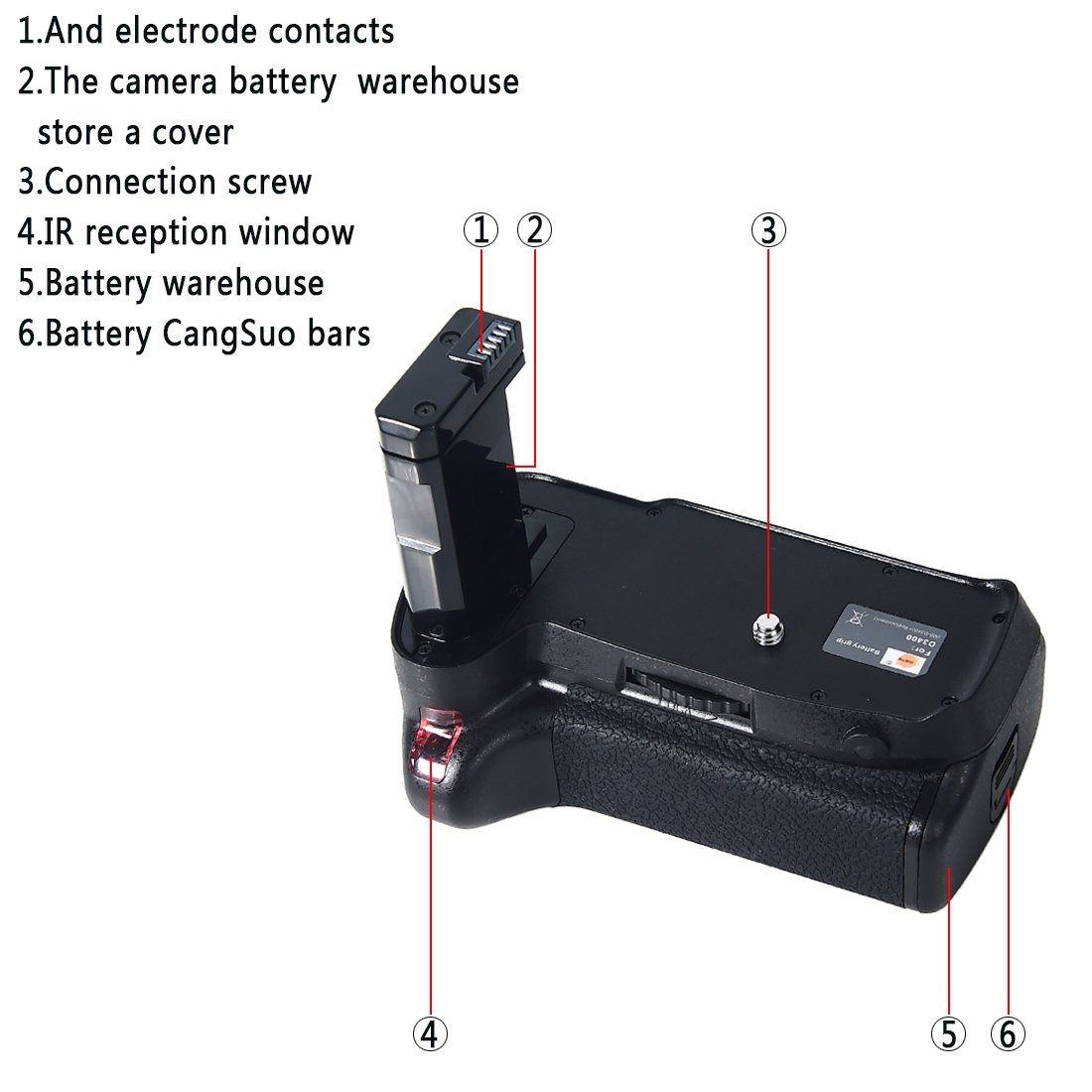 DSTE Replacement for Pro IR Remote MB-D3400 Vertical Battery Grip + 2X EN-EL14 EN-EL14a Compatible Nikon D3400 SLR Digital Camera