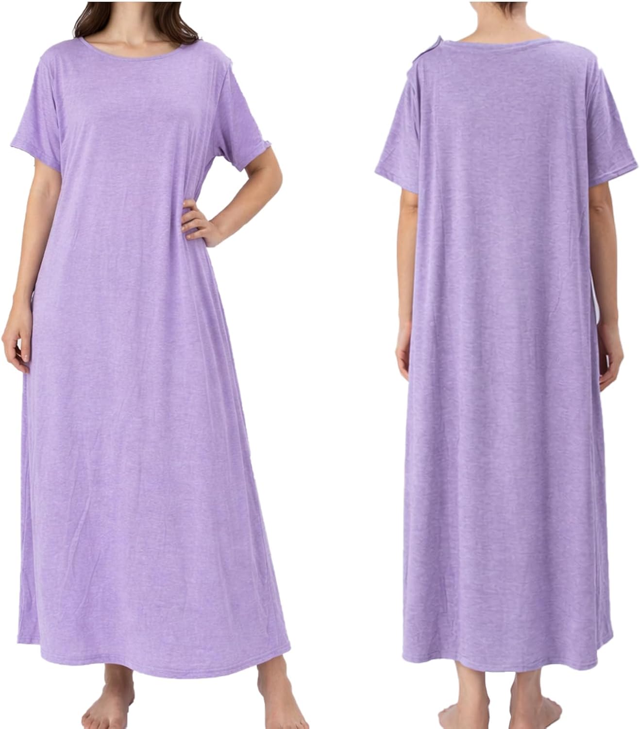 Adaptive Clothing with Back Opening, Nursing Gowns for Hospital | Back-opening Labor and Delivery Gown Easy Dressing and Wound Access, Soft Hospital Robe for Women Labor Delivery