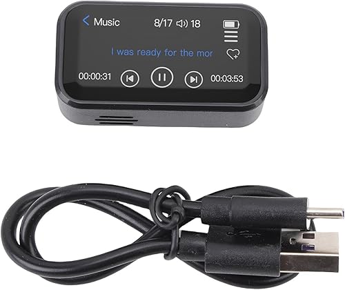 Miniatura 8 de Reproductor de MP3 con Bluetooth 5.3, reproductor de música portátil de 32 GB con clip trasero, sonido HiFi sin pérdidas, pantalla táctil de 1.47