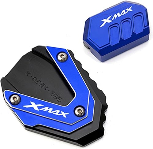 JADESA CNC aluminio Motorcycle Side Stand Enlarge and Support Kickstand Column Auxiliary for Yamaha Xmax X-MAX 125 250 300 400 XMAX300 (Color  A Set