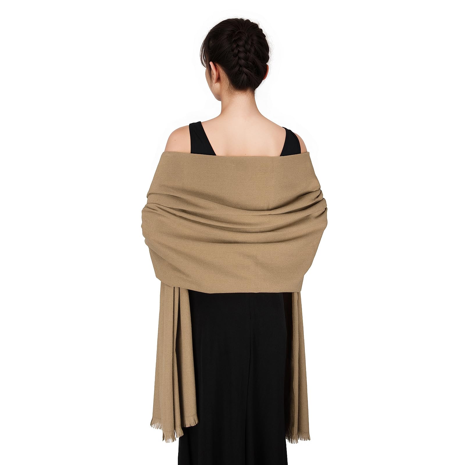 SWAT PANY Ladies Bronze Scarf for Women Pashmina Shawls and Wraps for Wedding Evening Dress