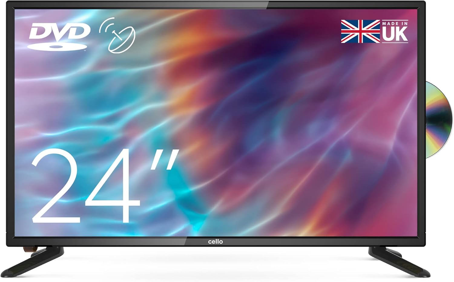 Cello 24" inch ZSF0242 LED TV with built in DVD HD Ready Freeview HD