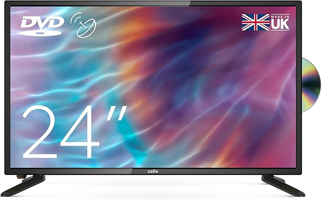 Cello 24" inch ZSF0242 LED TV with built in DVD HD Ready Freeview HD and Built In Satellite receiver. Made In The UK Black