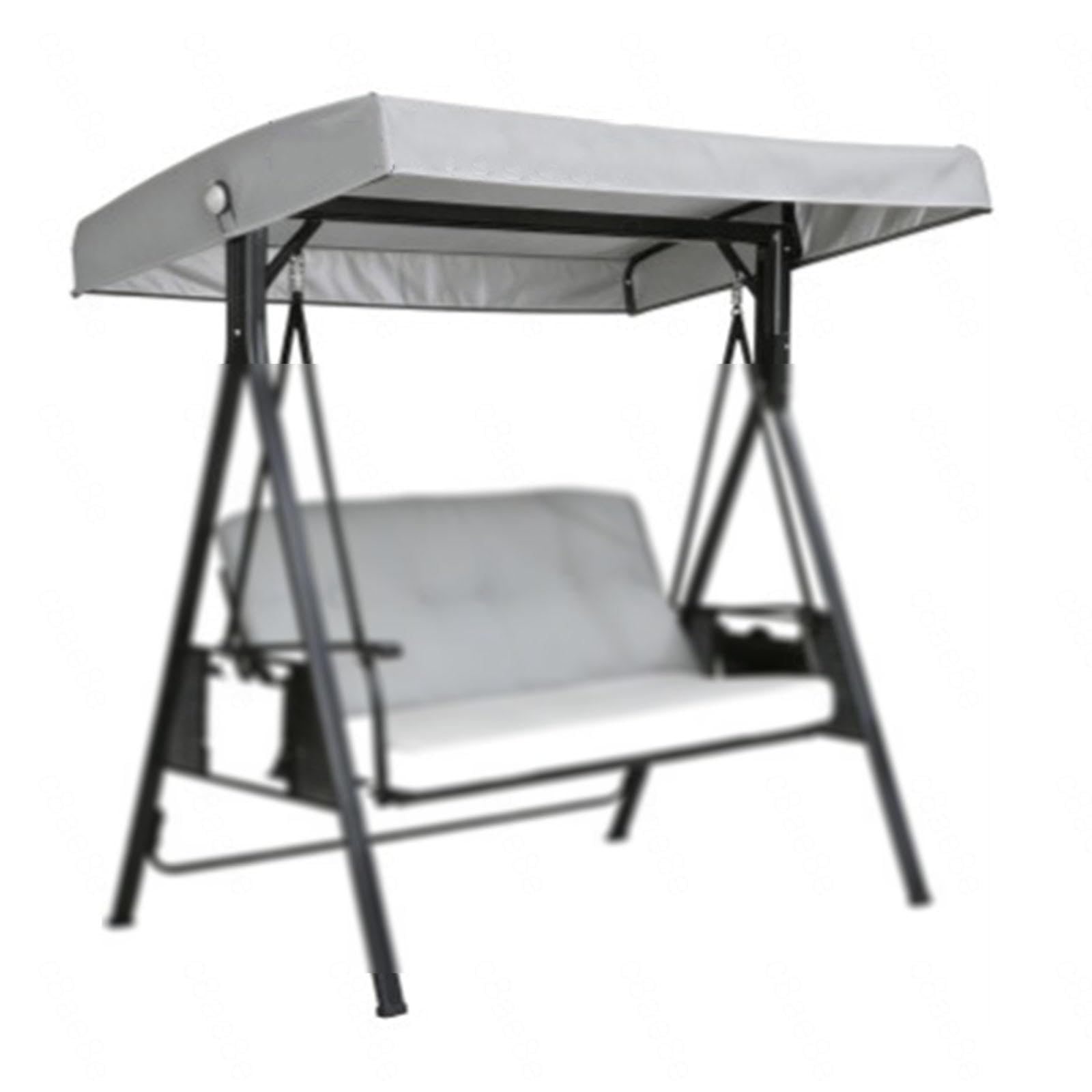 Lhcxkjgs Lightgray 210D Coated Oxford Fabric Porch Swing Cover 75 X 47 X 7.8 In Waterproof, Uv-Resistant Swing Canopy For Lawn Garden,