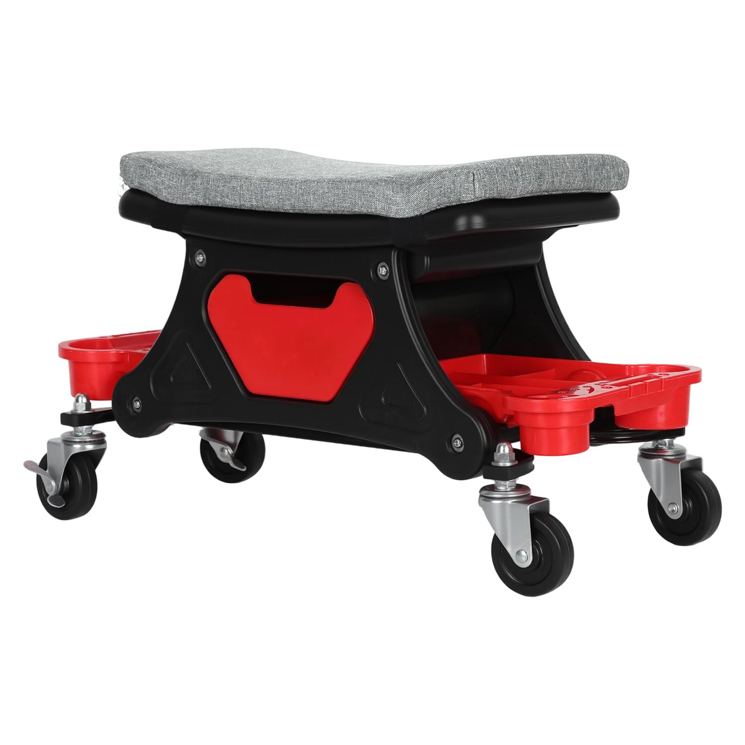 Werkstatthocker Rollhocker,Werkstatt Rollsitz 640×320×355 mm 185kg Belastbar Garagenhocker mit Ablagen und Paletten, Mobil