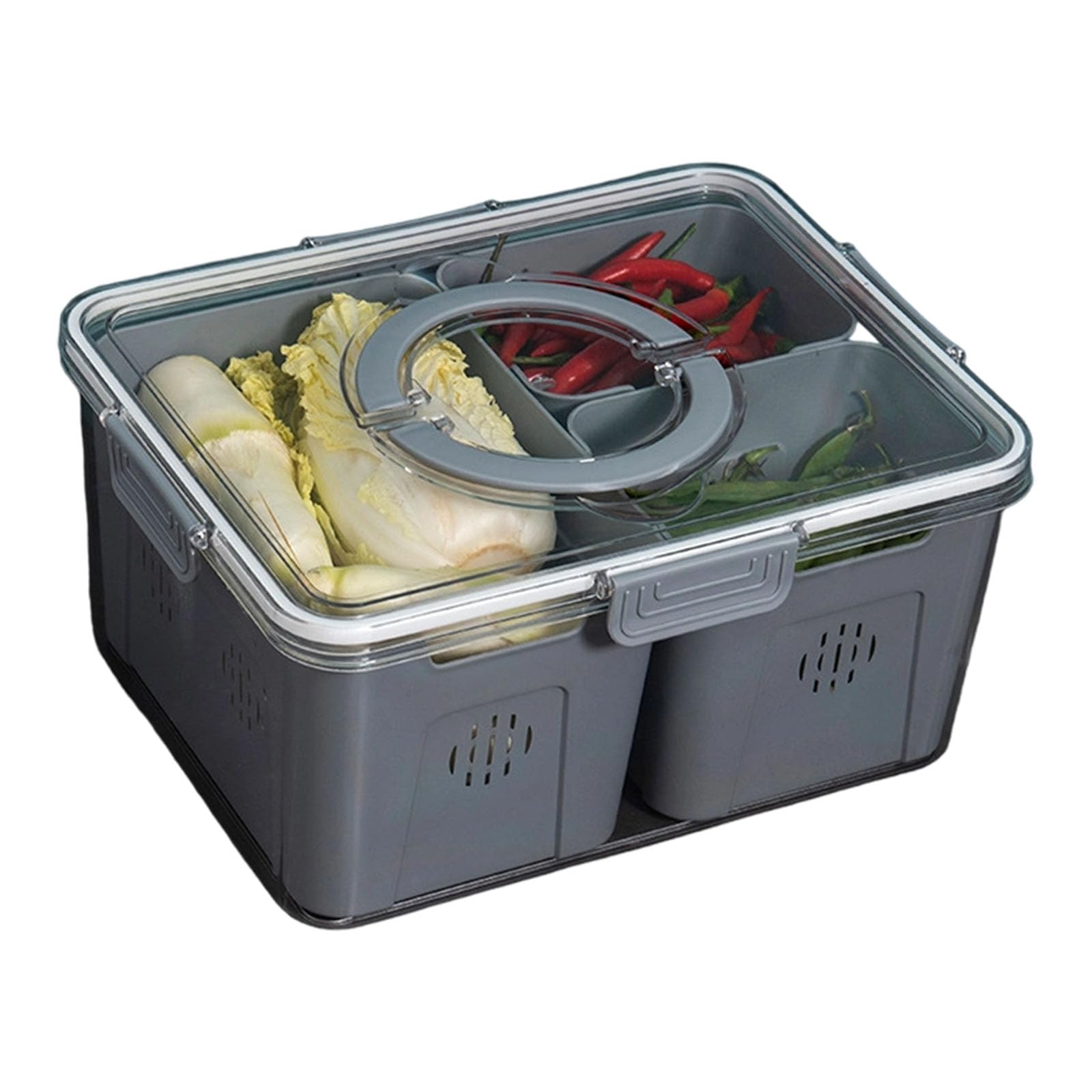 hogtnd Easy maintenance, divided food storage box, PET PP construction for various culinary needs, kitchen box