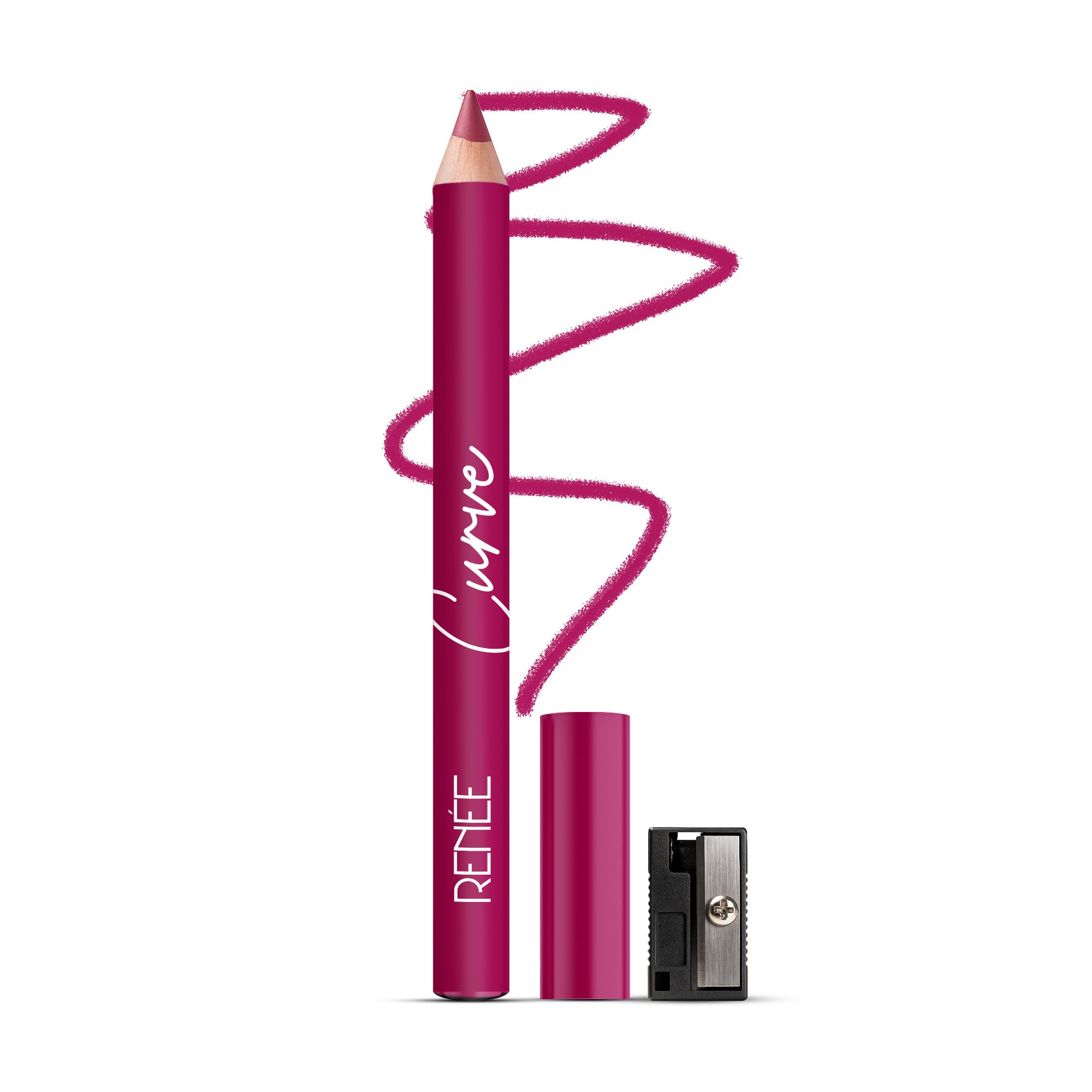 RENEE Curve Lip Liner With Sharpener- Berry Crush | Creamy Texture With Matte Finish | Hydrating, Long-Lasting, Richly Pigmented Formula | Shea Butter, Jojoba Oil & Rose Oil | 2.5 g-image-29