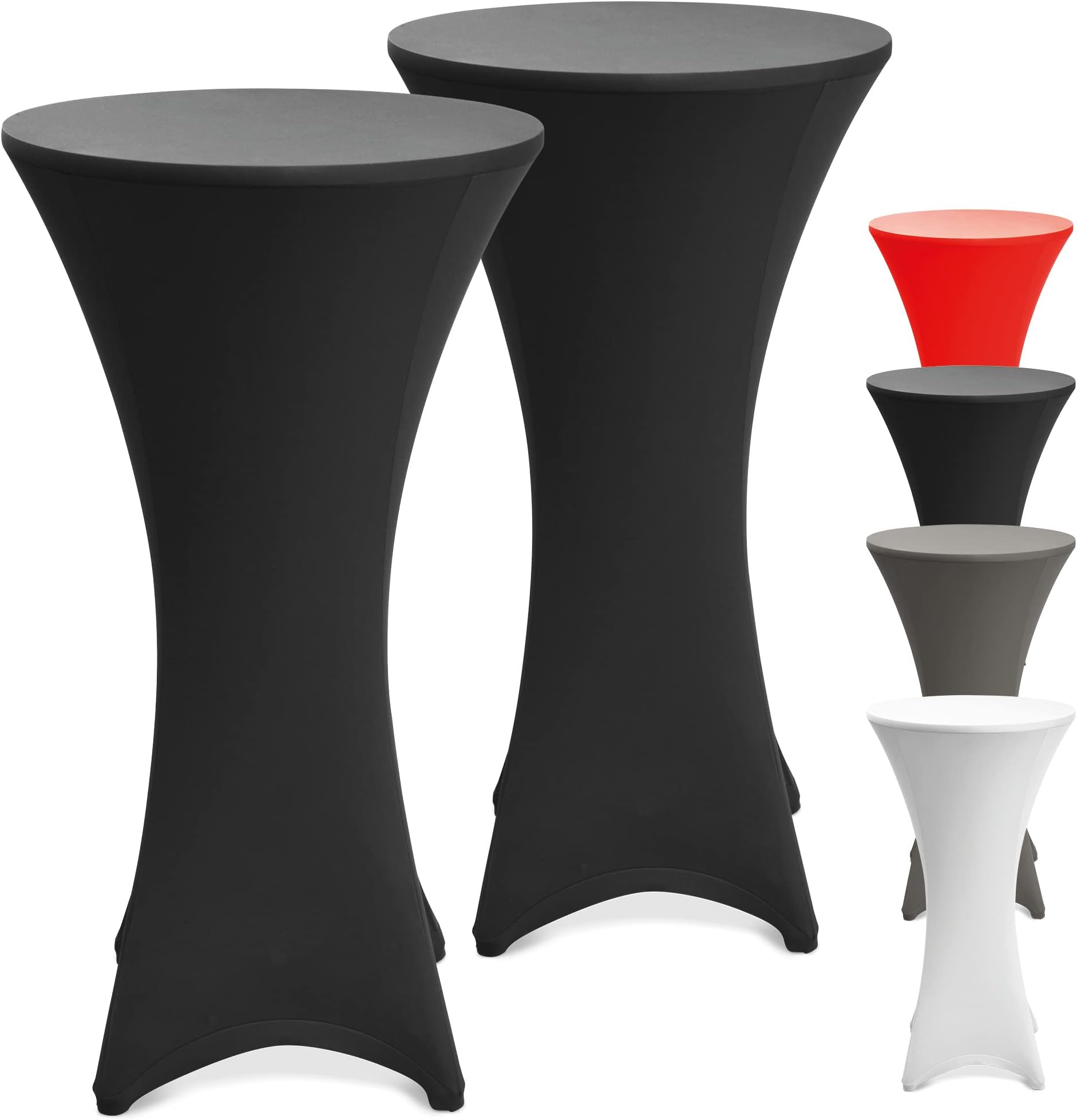 Table Haute Pliable 110 Cm CASARIA - Housse Noire Infroissable - Pour Bar, Jardin, événements