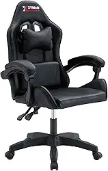 Cadeira Xtreme Gamers Cinesis, Giratória, Reclinável, Altura Ajustável, Confortável na Cor Preta