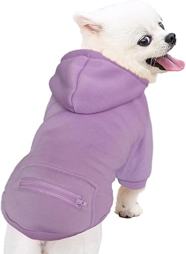 Miniatura 26 de Jecikelon - Sudadera con capucha y bolsillos, cálida para invierno, para perros pequeños, ropa de abrigo para chihuahuas, disfraz para cachorros