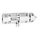 Alise Barrel Bolt Latch 4 inch,Slide Bolt Latch Lock,Solid 304 Stainless Steel Slide Gate Latches Safety Door Lock Hardware for Interior Outdoor Fence Gate Wooden Barn Doors,Brushed,MS880U-LS