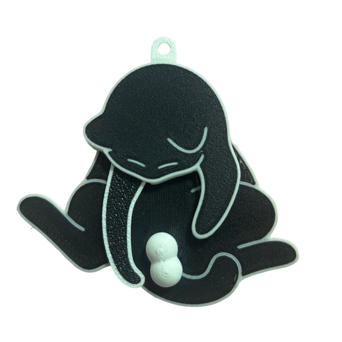 Ehoter Unisex Black Funny Wiggling Cat Keychain Cat Play With Its Spinning Balls Funny Moving Pendant Gag Gift For Kitten Lovers (Black)
