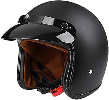 その他 bacon helmet GAOZ 3/4 Helmets Retro Open Face Motorcycle Helmet DOT Approved