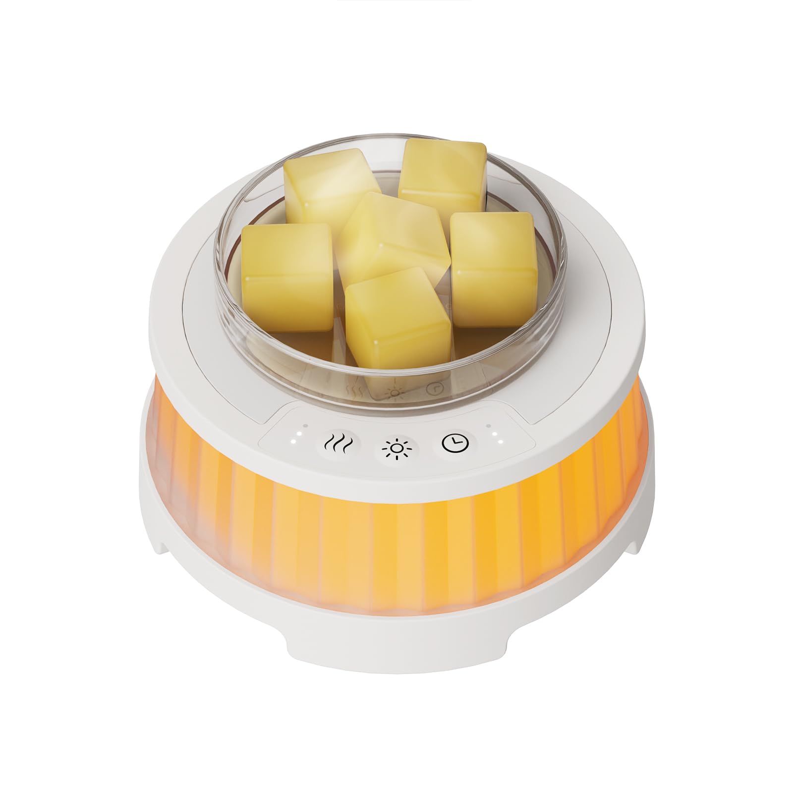 INXDOLHOM Scaldacera, Scalda Tazza con 7 Colori LED Cambiatore di Luce, Arrestatore Automatico, Scaldatore Candela Intelligente con 3 regolazioni di Temperatura,Lampada scalda Candela (Bianco)