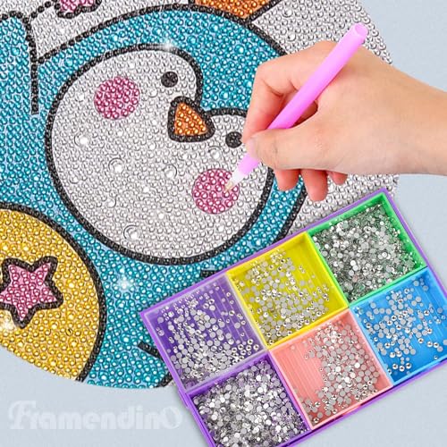 Image of Framendino, 9 Pack Diamond Art Painting Bead Trays Plastic Sorting Tray Organizer Storage Containers for Rhinestones DIY Craft Tool