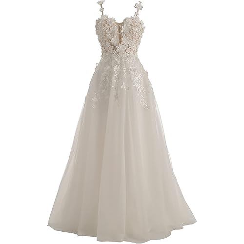 Lace Train Wedding Dress for Bride Aline Applique Bride Dress Long Tulle Off Shoulder Strapless