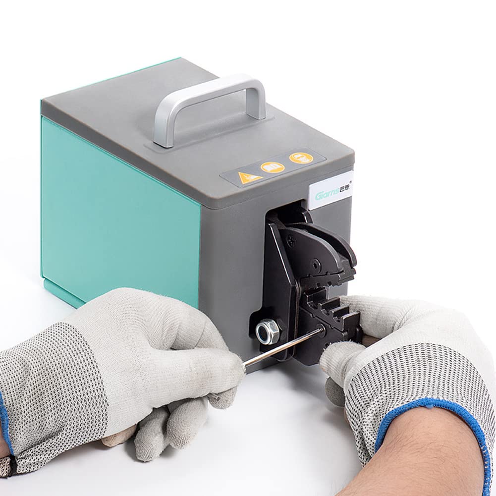 Pneumatyczne narzędzie do zaciskania, napędzana powietrzem zaciskarka 1,3T z 4 matrycami, paskami i zaciskami do 16 mm², 0,5-0,8 MPa do zacisków elektrycznych