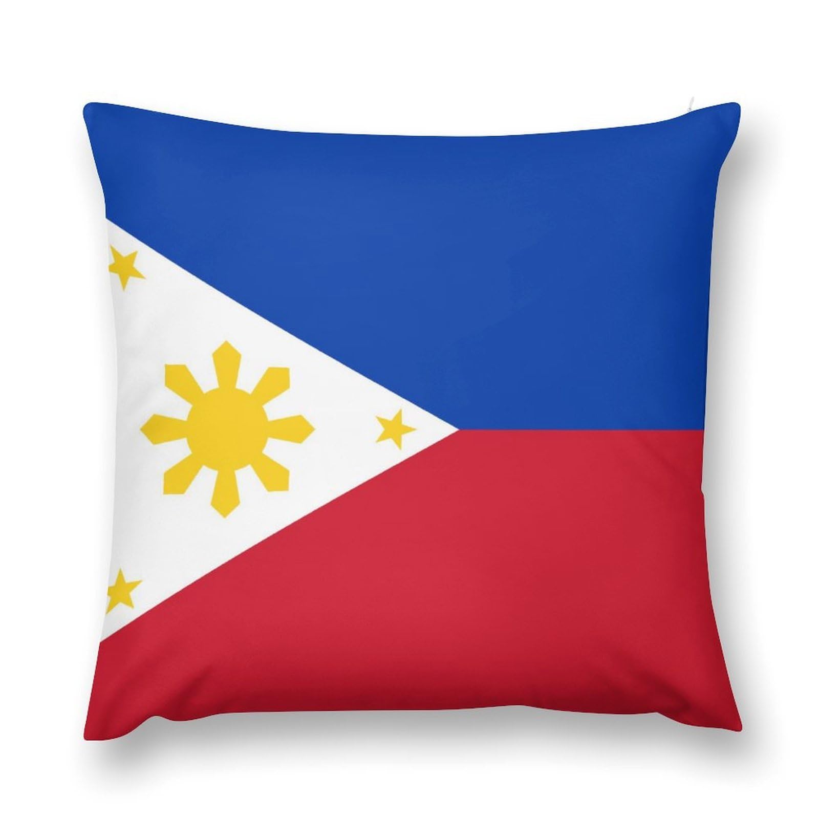 peiyeety Soft Throw Pillow Cover Philippines Flag Cushion Cover Outdoor Colored Throw Pillow Summer Pillowcase Cushion Case