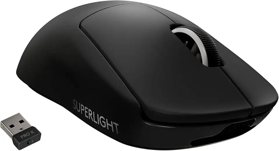Mouse Gamer Sem Fio Logitech G PRO X SUPERLIGHT com Tecnologia LIGHTSPEED, Ultraleve 63g, 5 Botões Programáveis, Sensor HERO 25K e Bateria Recarregável - Compatível com POWERPLAY - Preto