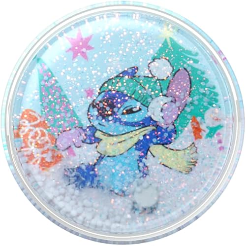 Miniatura 5 de PopSockets - Agarre para teléfono con soporte expandible, agarre adhesivo, Lilo & Stitch - Puntada de globo de nieve Tidepool