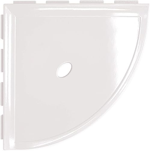 Questech Decor - Estante de ducha esquinero de 10 pulgadas, con tapa para una nueva construcción, estante de ducha esquinero para paredes de ducha