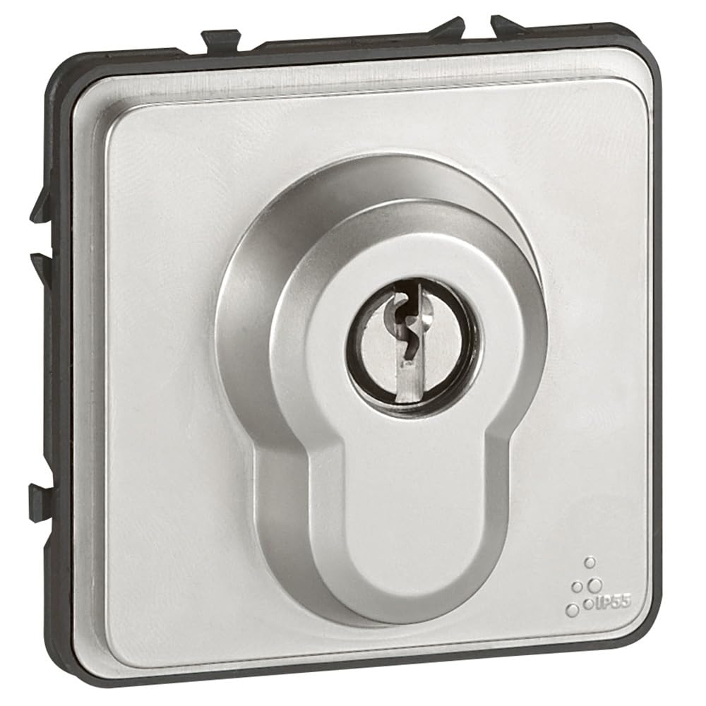 Legrand 077874 Soliroc IK10 IP54 Interrupteur à Clé, 2 Positions, 6A, 250V
