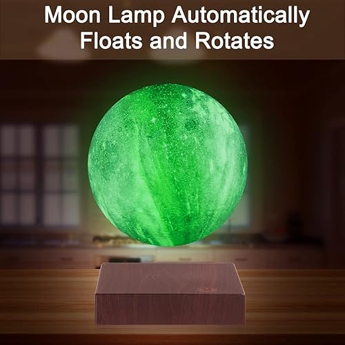 Miniatura 6 de UVEHAS Lámpara de luna de galaxia levitante 16 colores de levitación magnética flotante 3D luz de luna con control remoto giratorio en aire, luces