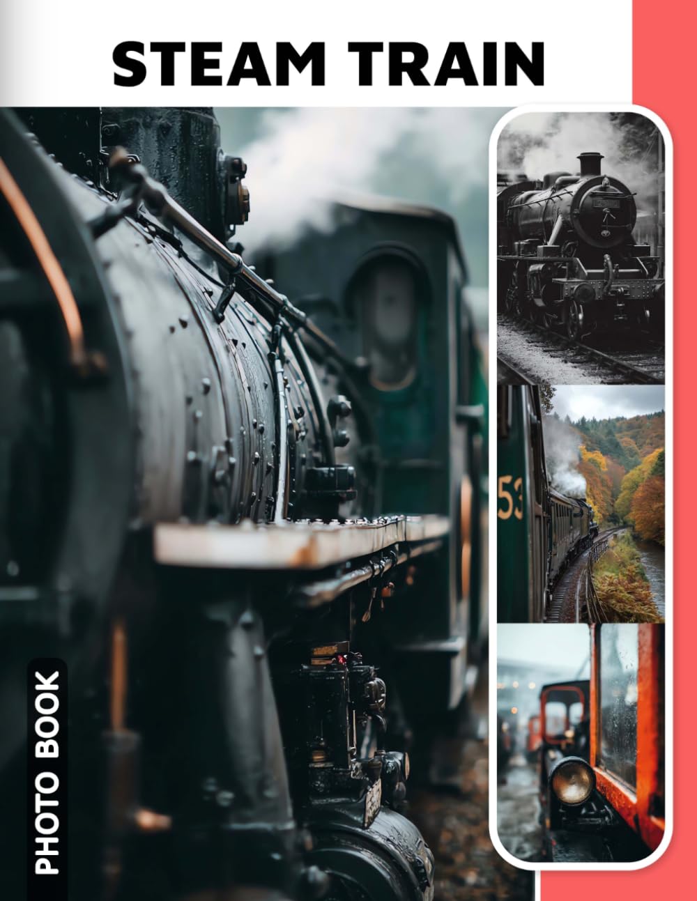 Steam Train Photo Book: Vintage Locomotive Images Collection Showcasing Classic Railway Engines And Historic Rail Journeys Photography