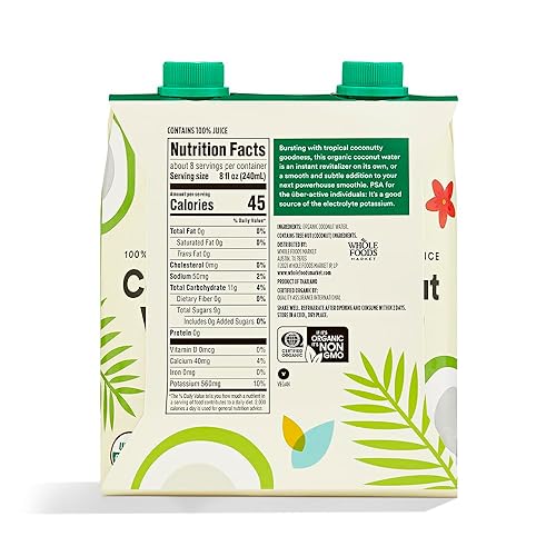 Miniatura 40 de 365 by Whole Foods Market, Agua de coco orgánica, 33.8 onzas líquidas