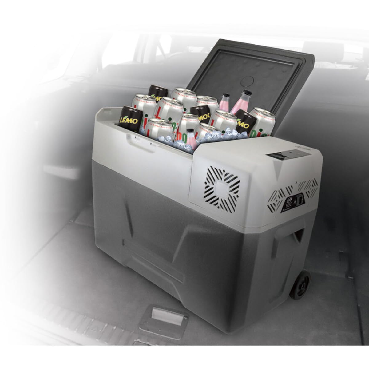LOGICA KEEP THE EYES UP Frigorifero Portatile a Compressore 39L: Frigo Auto 12V/24V e 220V, Congelatore per Camper e Campeggio, Display LED, Controllo App, Ruote e Manico, Raffredda fino a -20°C