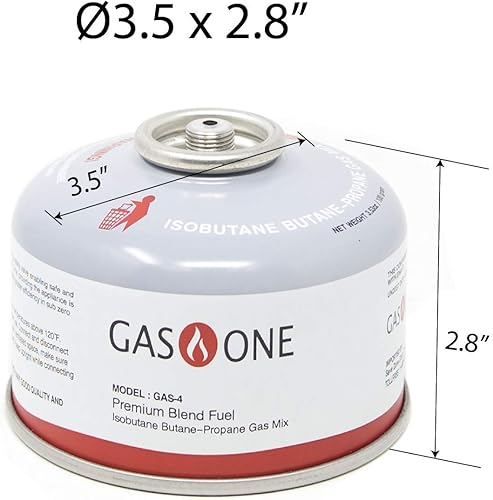 Miniatura 2 de GasOne Bidón de combustible de isobutano de mezcla de combustible para camping, 3.53 oz (paquete de 12)
