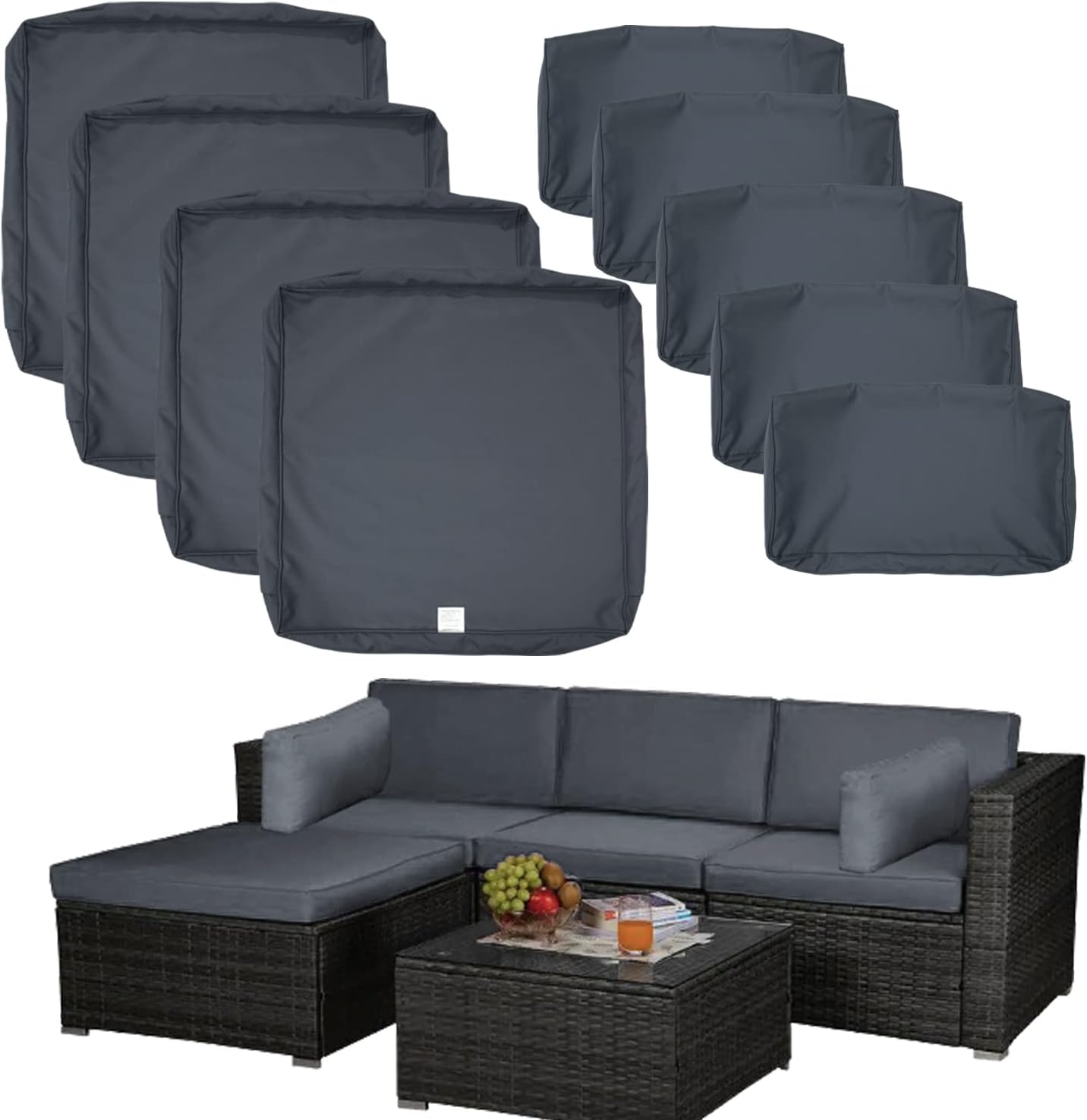 Sinovoy Patio Cushion Covers Outdoor Sectional Sofa Sets