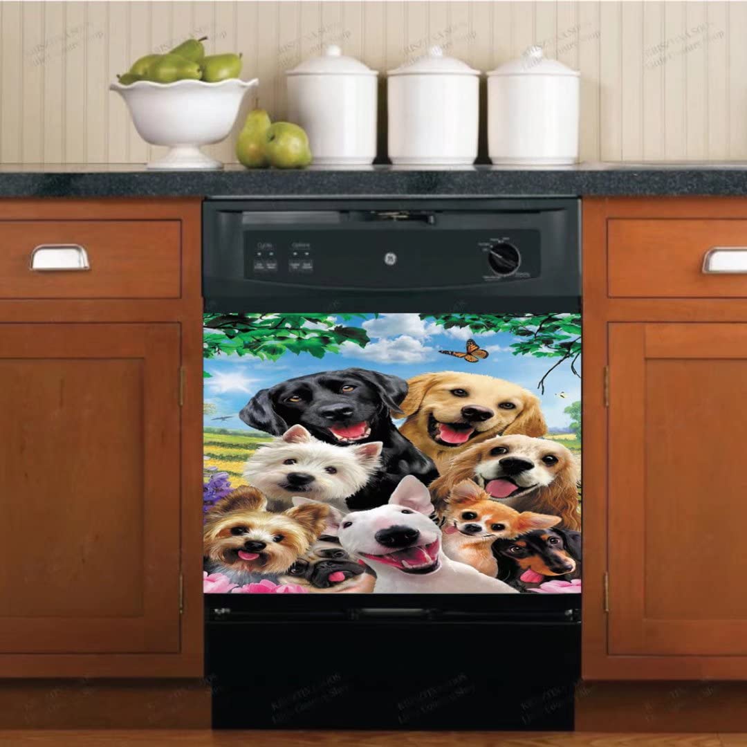 Lustiger Geschirrspüler Magnet - Katzen Design 53x66cm, Wasserdichte Abdeckung