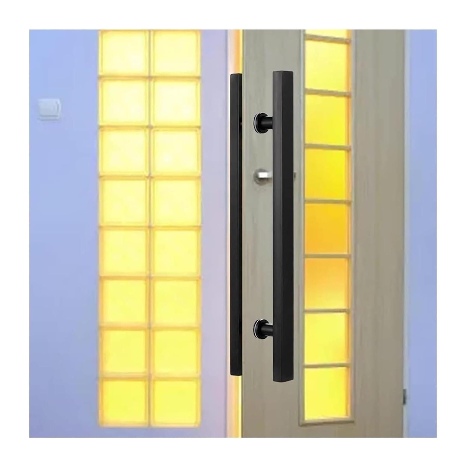 Tirador de granero en acero inoxidable negro de 50-180cm: elegancia y robustez minimalista