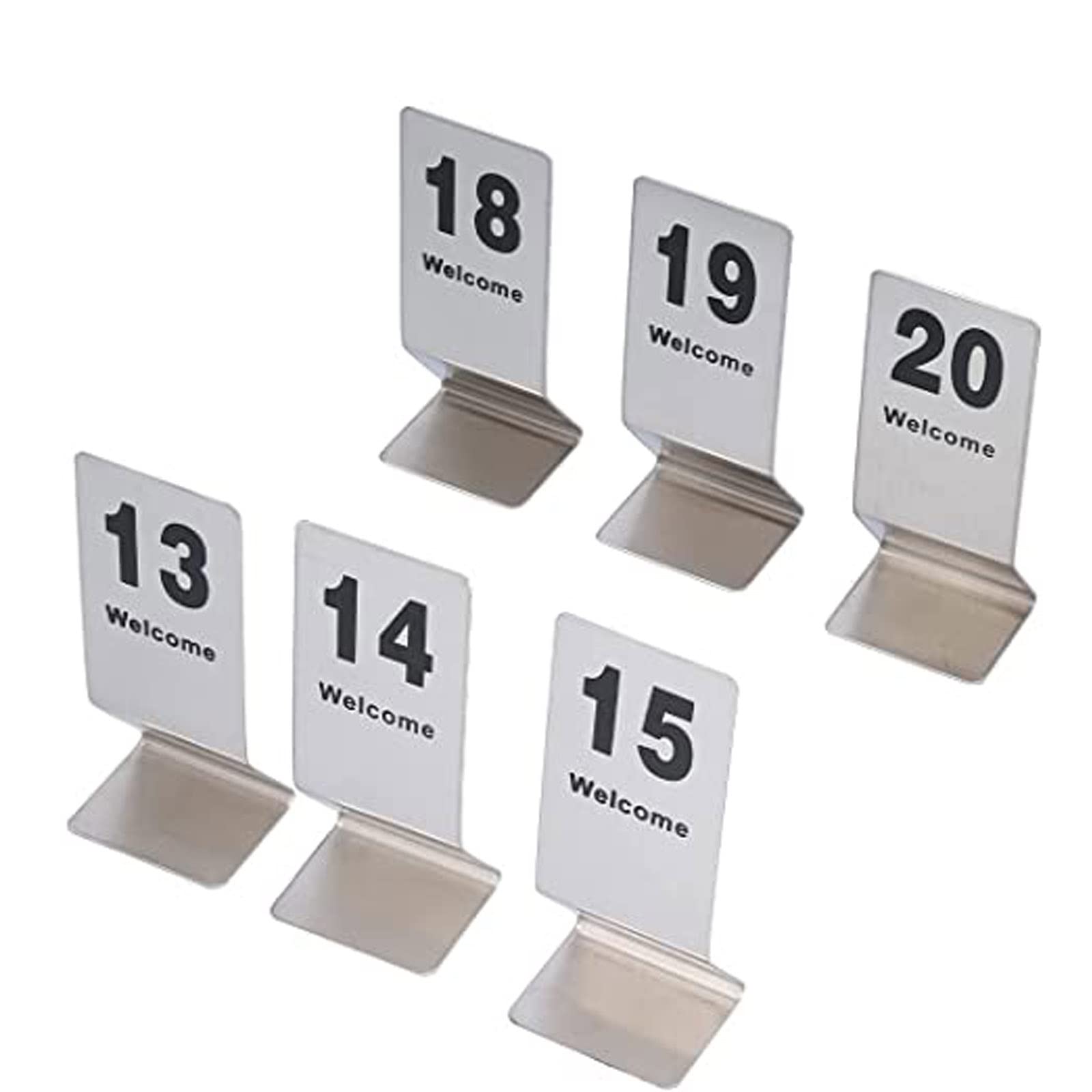 Números de mesa restaurante acero inoxidable, ideales for recepciones rústicas, banquetes, cafeterías y restaurantes(50pcs)