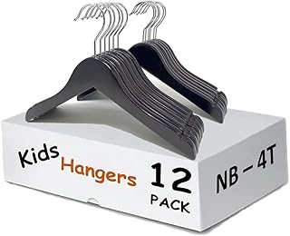 Kids Hangers (Espresso Wood, Baby/Toddler Hangers NB-4T)