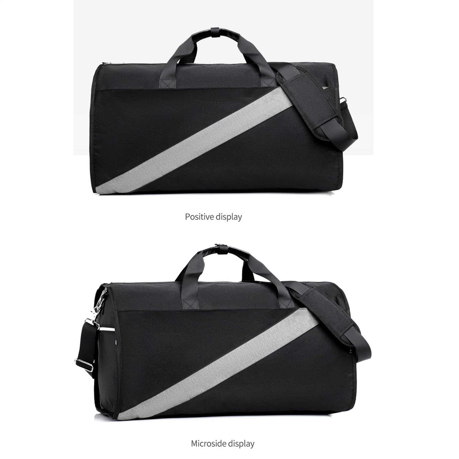 Torba na ubrania, wodoodporna składana torba na ubrania podróżne, 21 | 46 x 11,42 x 11,81 stylowy kombinezon do przechowywania - odporny na męskie wycieczki biznesowe, kieszeń na buty z paskiem na