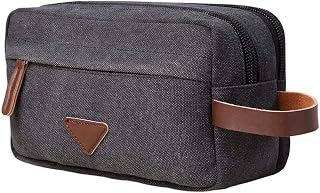 Men's Travel Makeup Organizer Piece Canvas Cosmetic Bag Compartment Women's Beauty