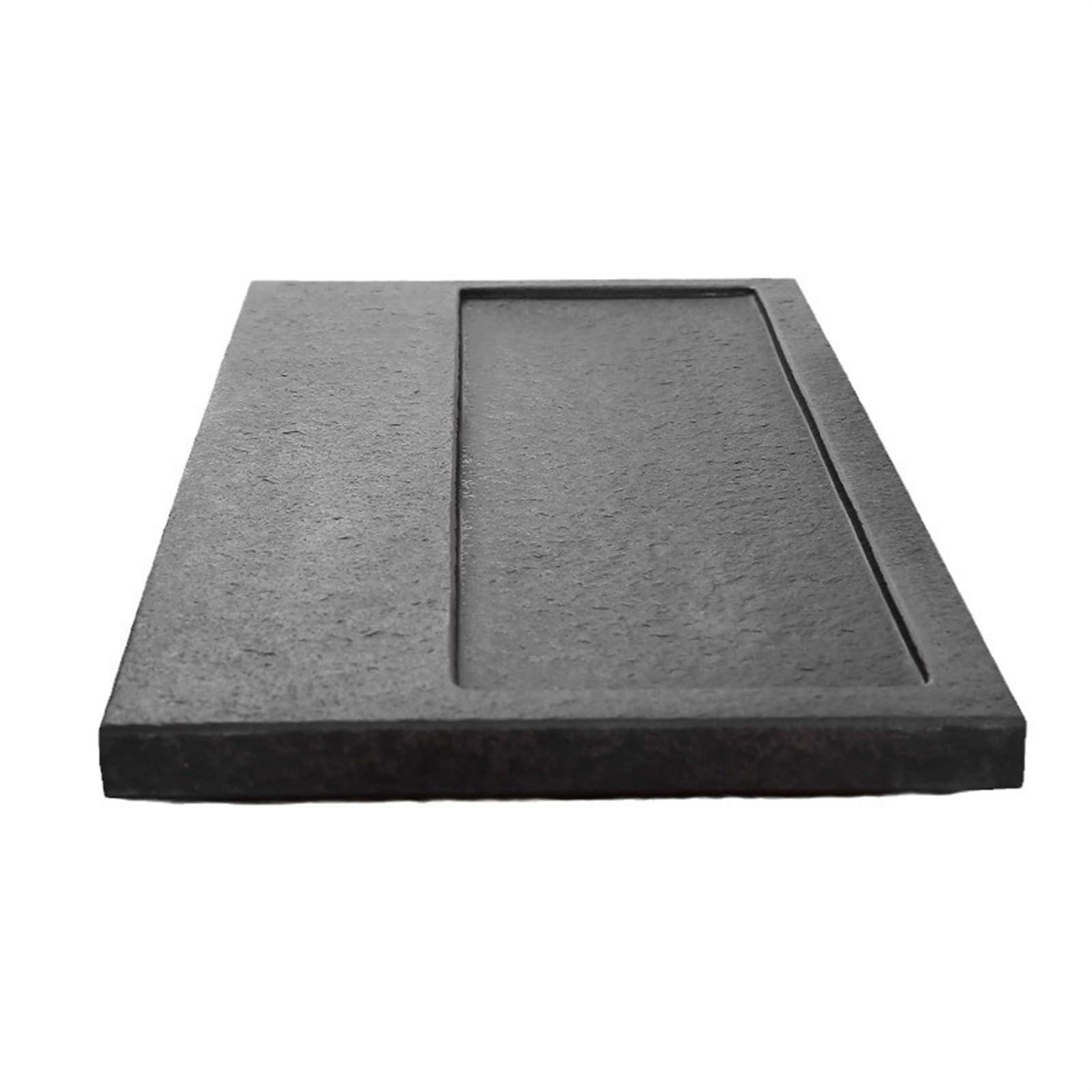 Vassoio da tè Vassoio da tè in pietra di ebano Set da tè in pietra originale semplice for uso domestico naturale Tavolo da tè Drenaggio Vassoio da tè da tavolo a bolle secche Vassoi da tè(50*20*3cm)