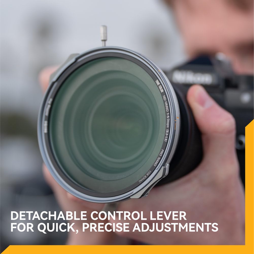 NiSi JetMag Pro Vario-ND 82mm, 1-5 stop (ND2-ND32), filtro ND variabile magnetico con polarizzazione. True Color, Vetro ottico, Nanocoating, Ultra-sottile. Richiede anello JetMag Pro.