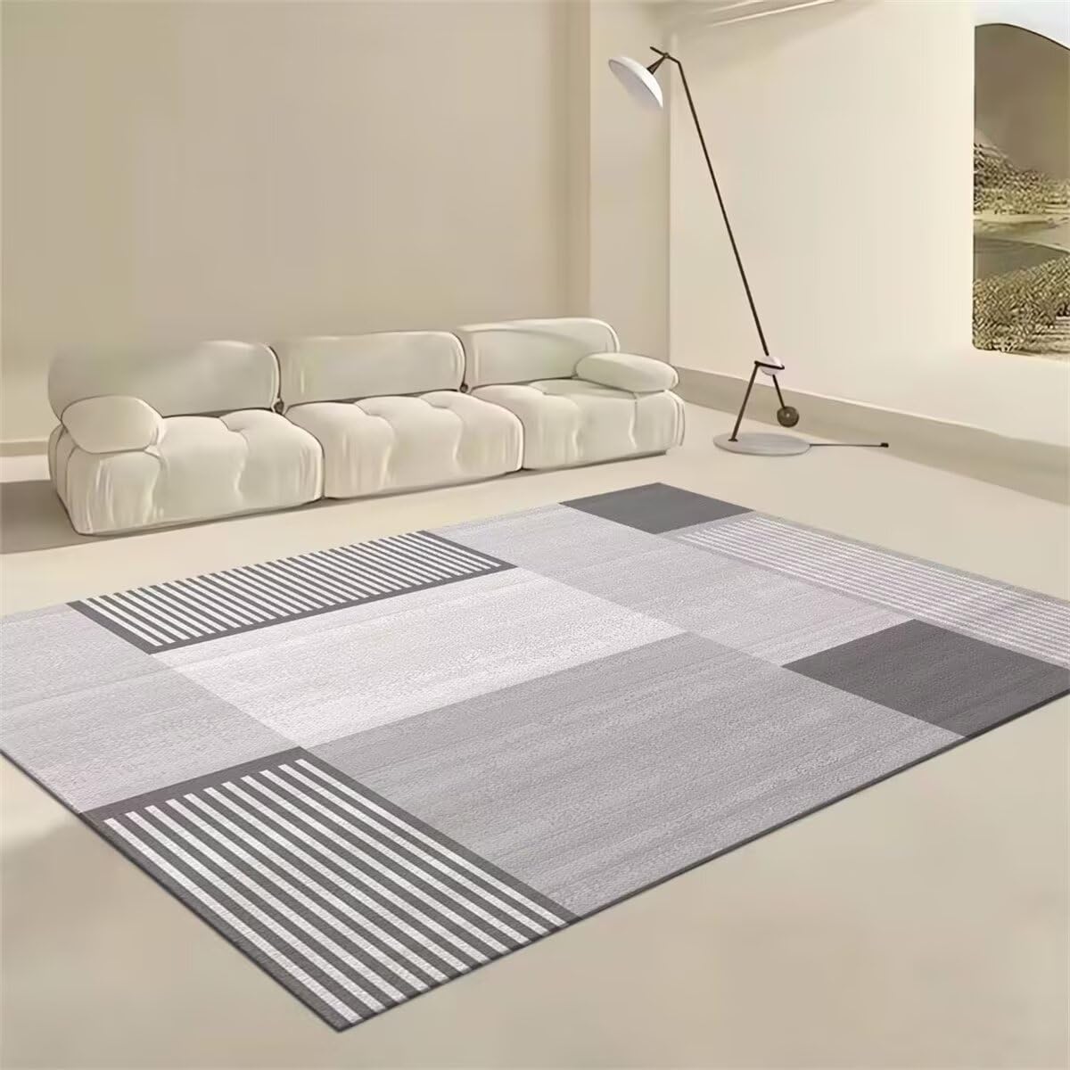Tapis enfant 120x140cm gris : fini les sols froids dans la chambre et le salon